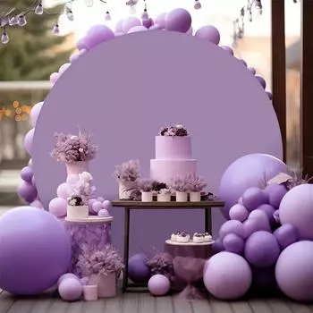 Элегантный чехол из полиэстера для круглой арки для свадебного и вечернего украшения, чехол для фона с резинками и пряжками 6 разноцветный