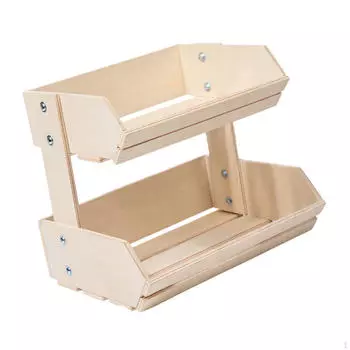 Элегантный деревянный органайзер для фруктов с уровнями Wood