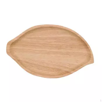 Элегантный деревянный поднос для сервировки leaf shape