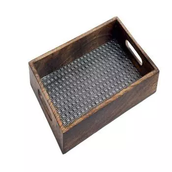 Элегантный деревянный сервировочный поднос диаметром 30,48 см.