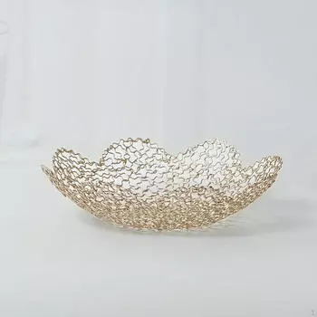 Элегантный держатель для фруктов из проволоки для организации кухонной столешницы 26 x 5.5 cm