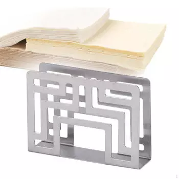 Элегантный держатель для салфеток из нержавеющей стали для декора обеденного стола серебряный