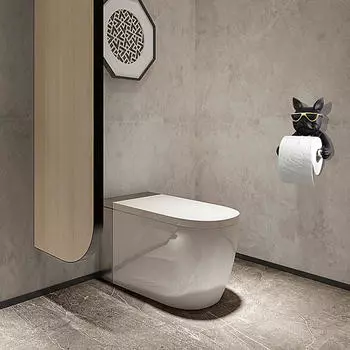 Элегантный держатель для туалетной бумаги для рулонов разных размеров чёрный