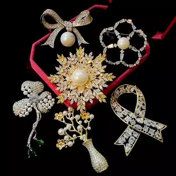 Элегантный дизайн, темпераментная ваза, корсаж, изысканная высококачественная циркониевая брошь в виде снежинки, женский костюм, пальто, аксессуары, булавка, подарки