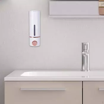 Элегантный дозатор мыла для настенного крепления в ванной комнате 300 мл жидкостный насос White