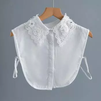 Элегантный фальшивый воротник для женской рубашки, блузки, топа, рубашки, съемный воротник, женский белый воротник, свитер, лацкан, фальшивый воротник