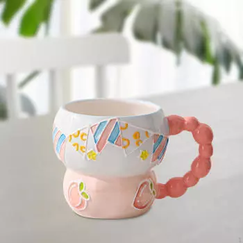 Элегантный фарфоровый набор чашек для утреннего кофе голубика