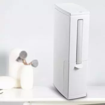 Элегантный и компактный комплект туалетной щетки со встроенным мусорным баком, бесконтактным управлением и двумя ведрами для гигиены серый