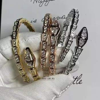 Элегантный и модный браслет, открытый браслет в форме змеи, подарок для мамы 17CM