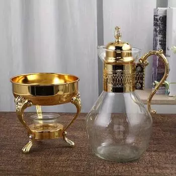 Элегантный и универсальный стеклянный кофейник/чайник с подогревом — идеальная температура подачи, идеально подходит для кафе