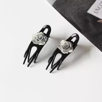 Элегантный изысканный цветок камелии заколка для волос простой темперамент чернильный цветок заколка для волос продвинутый смысл заколка для волос на затылке аксессуар для волос