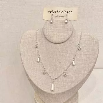 Элегантный комплект из ожерелья и серег с многоцветным цирконием - универсальные аксессуары высокого класса E0782 Zirconia Teardrop Earrings