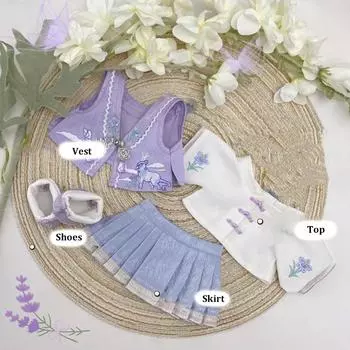 Элегантный комплект одежды для кукол, симпатичный наряд для кукол, модные аксессуары для кукол из хлопка 20 см Set 1