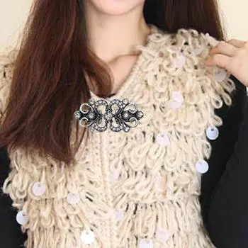 Элегантный комплект зажимов для шали для свитера для женщин чёрный