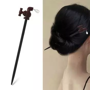 Элегантный кран, дизайн палочки для волос, зажим, функциональная деревянная заколка для крана, аксессуар, стильная палочка для волос, украшения для волос