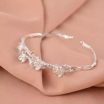 Элегантный креативный китайский стиль Цветы Браслеты Открывающийся регулируемый браслет для женщин и девочек Ювелирные изделия Аксессуары Подарки