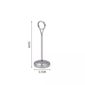 Элегантный круглый зажим для фото из нержавеющей стали, держатель для заметок, подставка для карточек резерва, свадебный душ 15cm
