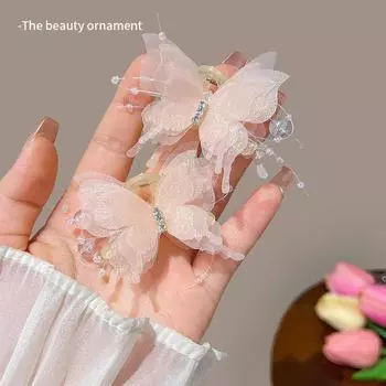 Элегантный кружевной зажим для волос в виде бабочки для женщин, девочек, винтажный дизайн, милая стильная заколка, ювелирное украшение, аксессуар для волос, заколки для волос