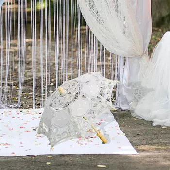 Элегантный кружевной зонтик-зонтик для невесты для выпускного вечера