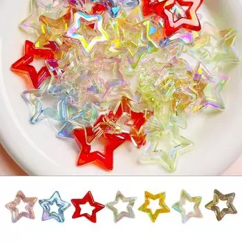 Элегантный кулон в форме полой звезды, изготовление ювелирных изделий, подвески, маленькие подвески в форме звезды, акриловый материал, ювелирные изделия, шарм для ювелирных изделий розовый