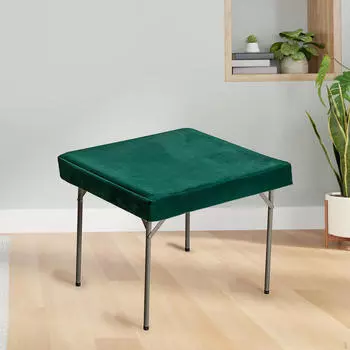 Элегантный квадратный чехол для стола для игровых вечеров и мероприятий темно-зеленого
