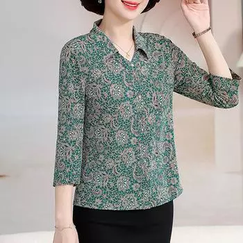 Элегантный летний топ, женская рубашка, повседневная свободная женская винтажная блузка, летняя одежда L