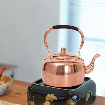 Элегантный медный чайник с удобной ручкой 3L