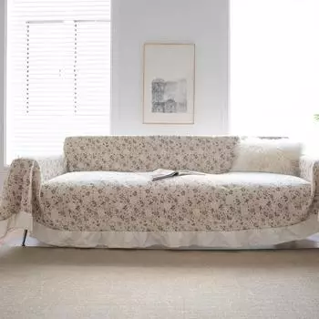Элегантный многофункциональный чехол для дивана и стула, толстый чехол для дивана в стиле ретро в американском стиле, прямые поставки с фабрики, простой цвет, садовые воланы 100X160CM