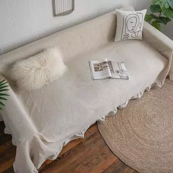 Элегантный многофункциональный чехол для дивана и стула, толстый чехол для дивана в стиле ретро в американском стиле, прямые поставки с фабрики, простой цвет, садовые воланы 100X160CM