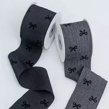 Элегантный многофункциональный французский серый флокированный бант-лента ручной работы своими руками винтажный бант для волос для пожилых людей материал для заколки-ленты для украшения дома 5cm*10 yards/1 roll
