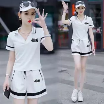 Элегантный модный невыцветающий костюм с вышивкой, женский повседневный свободный костюм в корейском стиле, универсальный M белый