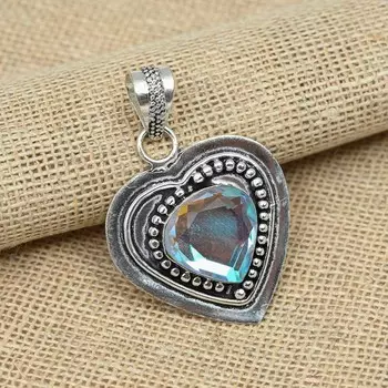 Элегантный молочный опал драгоценный камень 925 пробы стерлингового серебра свадебный подарок ювелирные изделия ручной работы кулон 1.77Inches белый