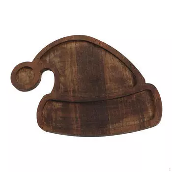Элегантный набор деревянных подносов для развлечений и домашнего декора Santa hat