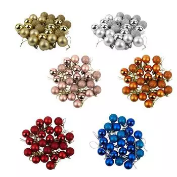 Элегантный набор из 24 рождественских шаров из розового золота для празднования праздника бронзовый