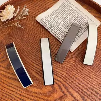 Элегантный однотонный пружинный зажим из ацетата, винтажный простой зажим для волос с хвостиком, заколка для волос, заколки, женские аксессуары для волос, подарок