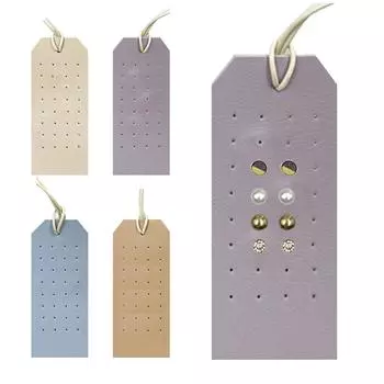 Элегантный органайзер для ювелирных изделий с несколькими отделениями, современный кожаный держатель для сережек, изящная доска для хранения украшений для ушей хаки