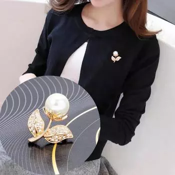 Элегантный пиджак: Высококачественный жакет с брошью и аксессуарами для корсажа, защитный костюм, универсальный дизайн с изображением фруктов любви Love Fruit золотистый