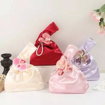 Элегантный подарок конфеты сумка атласная сумочка сладкая роза запястье сумка праздничный подарок Style 3