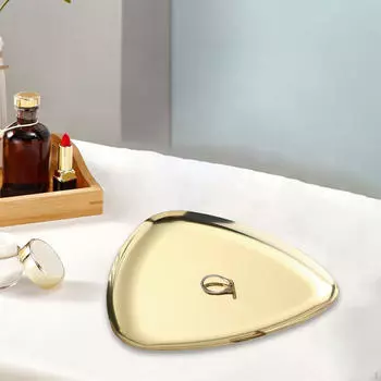 Элегантный поднос для колец и сережек серебряный