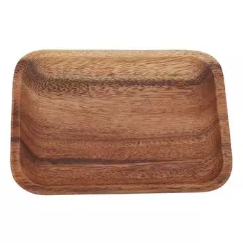 Элегантный поднос для суши, закусок, салатов, десертов, деревянная сервировочная тарелка для домашнего ресторана 16,5*12,5*2 см