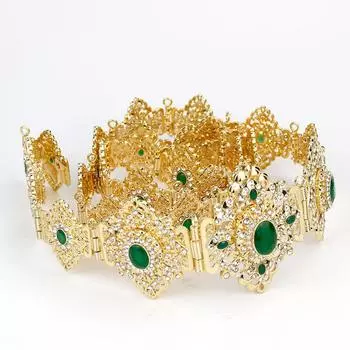 Элегантный пояс для свадебного платья с подсолнухом, пояс для халата, цепочка на талию с кристаллами, украшения для тела 2023 красный/золотой