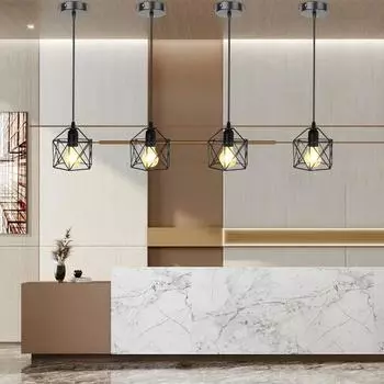Элегантный потолочный подвесной светильник, современный светодиодный светильник E27/26, люстра для дома, подвесной светильник для спальни, столовой, подвесная люстра no bulb