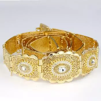 Элегантный ремень золотого цвета для женщин, круглая пряжка с кристаллами, свадебные украшения, свадебный подарок ярко-розовый