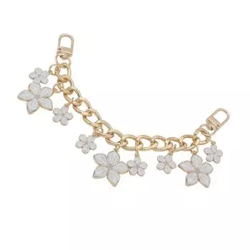 Элегантный ремешок-цепочка для сумки, сплавная цепочка на замену с подвеской-цветком, модное украшение для наплечных сумок и кошельков B