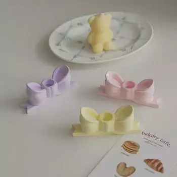 Элегантный розовый бант из гипса подсвечник с длинным стержнем - ароматерапия высокого класса и креативный орнамент в стиле INS