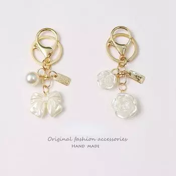 Элегантный шикарный дизайн, брелок с рисунком розы, подвеска для ключей от автомобиля, женский корейский тренд, индивидуальная сумка, кулон, креативный подарок 4cm9cm