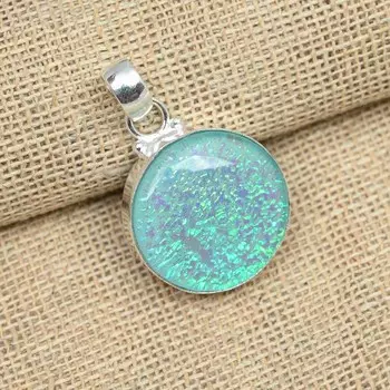 Элегантный синий тройной опал стерлингового серебра 925 пробы ручной работы Чудесные подвесные украшения 1.37inches синий