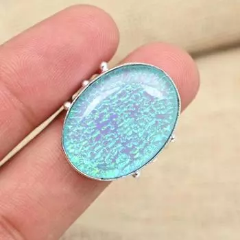 Элегантный синий тройной опал, твердое серебряное кольцо ручной работы 925, женское кольцо для нее 4 синий