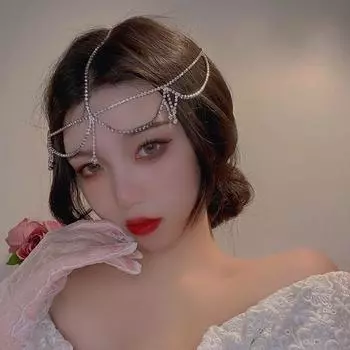 Элегантный Сладкий Страз Бохо Обруч для Волос Корейский Стиль Фата Украшение для Волос Невесты Женские Головные Уборы A