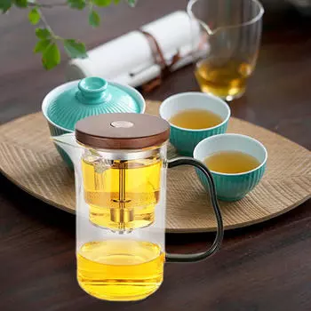 Элегантный стеклянный чайник для заваривания чая 500 мл - идеальный подарок для папы Clear Handle